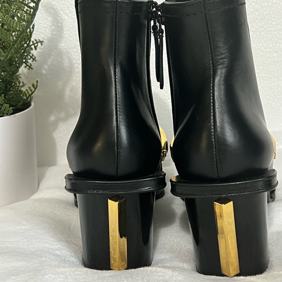 Alexander McQueen black with gold trim booties size 36 - Picture 8 of 16